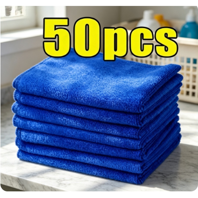 Microfiber Towel Detailing - Lint‑Free Reusable Microfiber Cleaning Cloths, Super