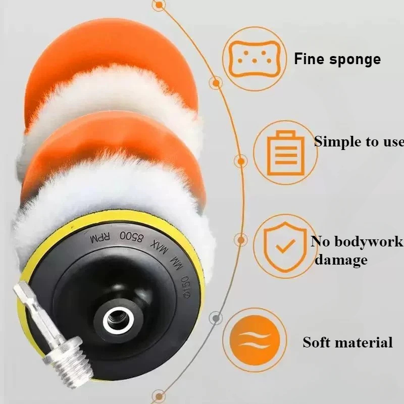 6pcs/8pcs/set Car Polishing Sp - đánh giá và giá Polish Pad Set Buffer
