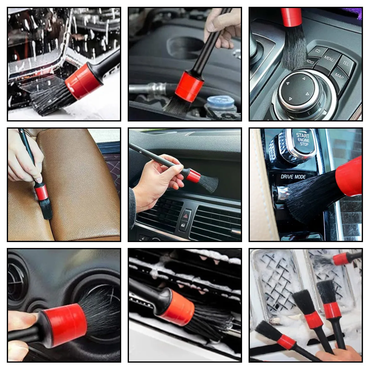 126-Piece Car Detail Cleaning  - đánh giá và giá Dirt Brush Interior